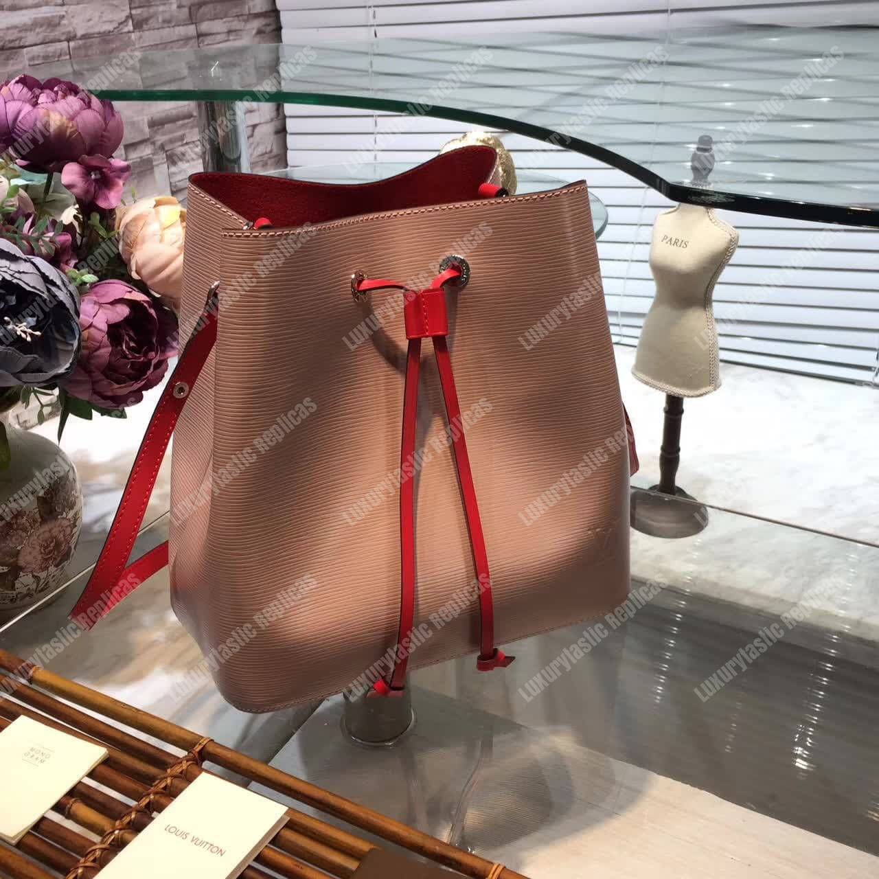 LV NéoNoé Bag Epi Leather Rose Ballerine