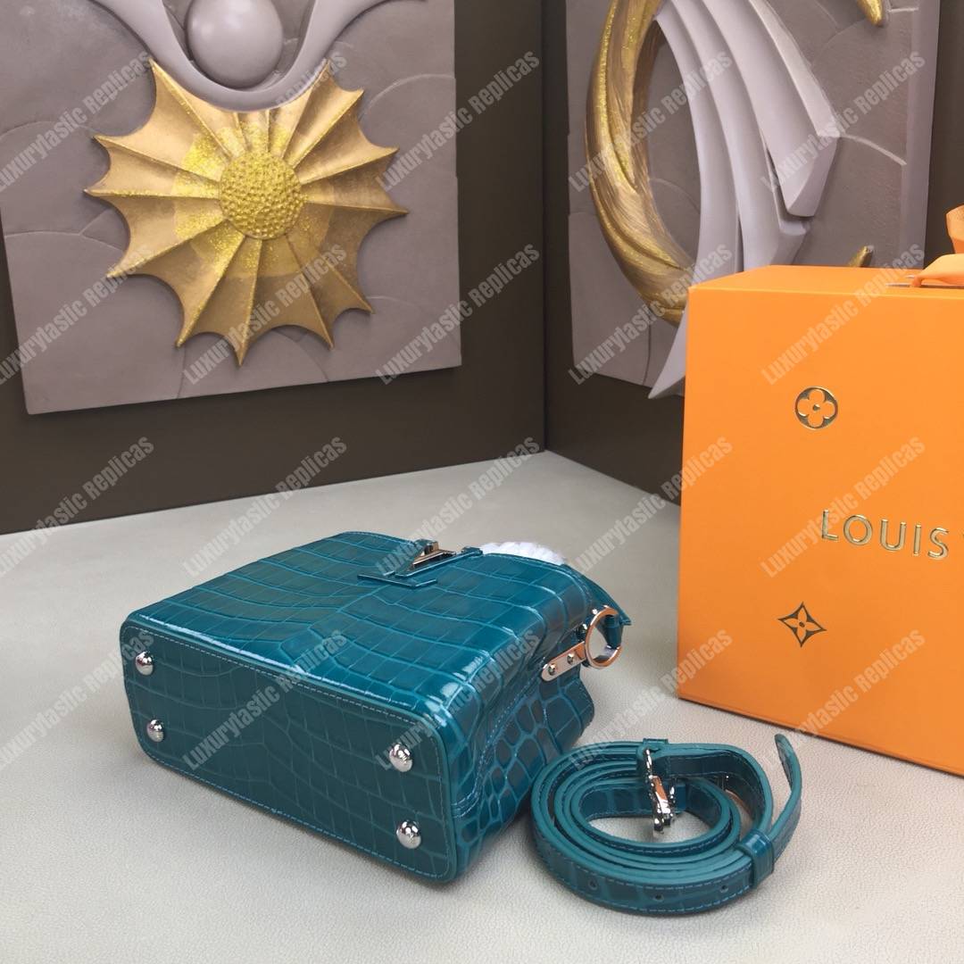 LV Capucines Mini Crocodilien Brillant Cactus