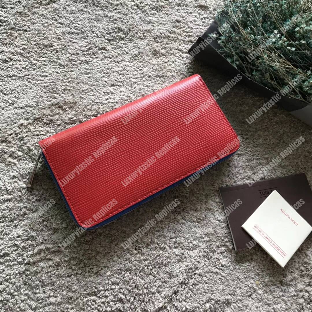 LV Zippy Wallet Epi Leather Coquelicot