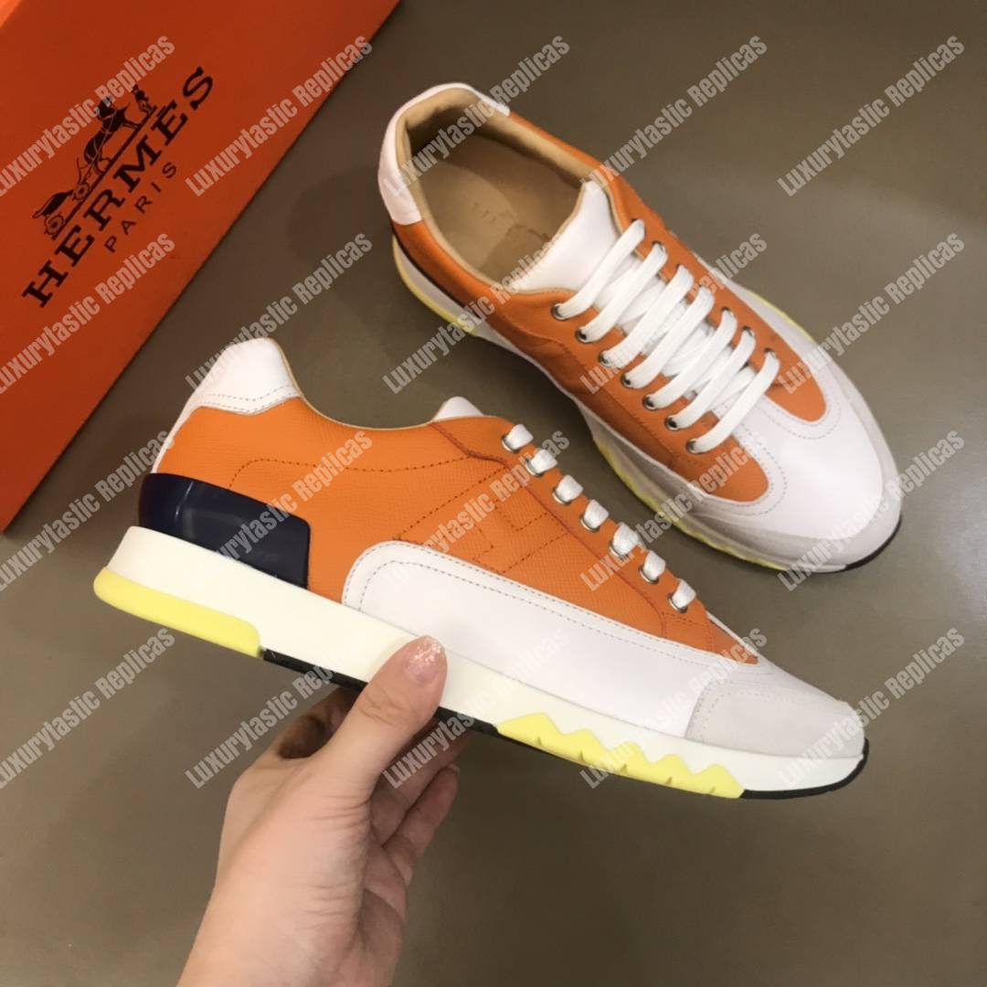 H**mes trail sneaker orange