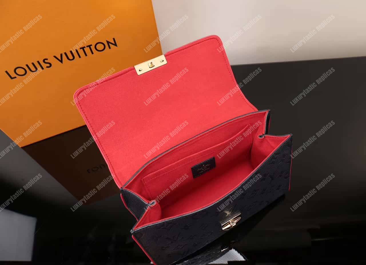 LV Saint Sulpice PM Monogram Empreinte Leather Marine Rouge