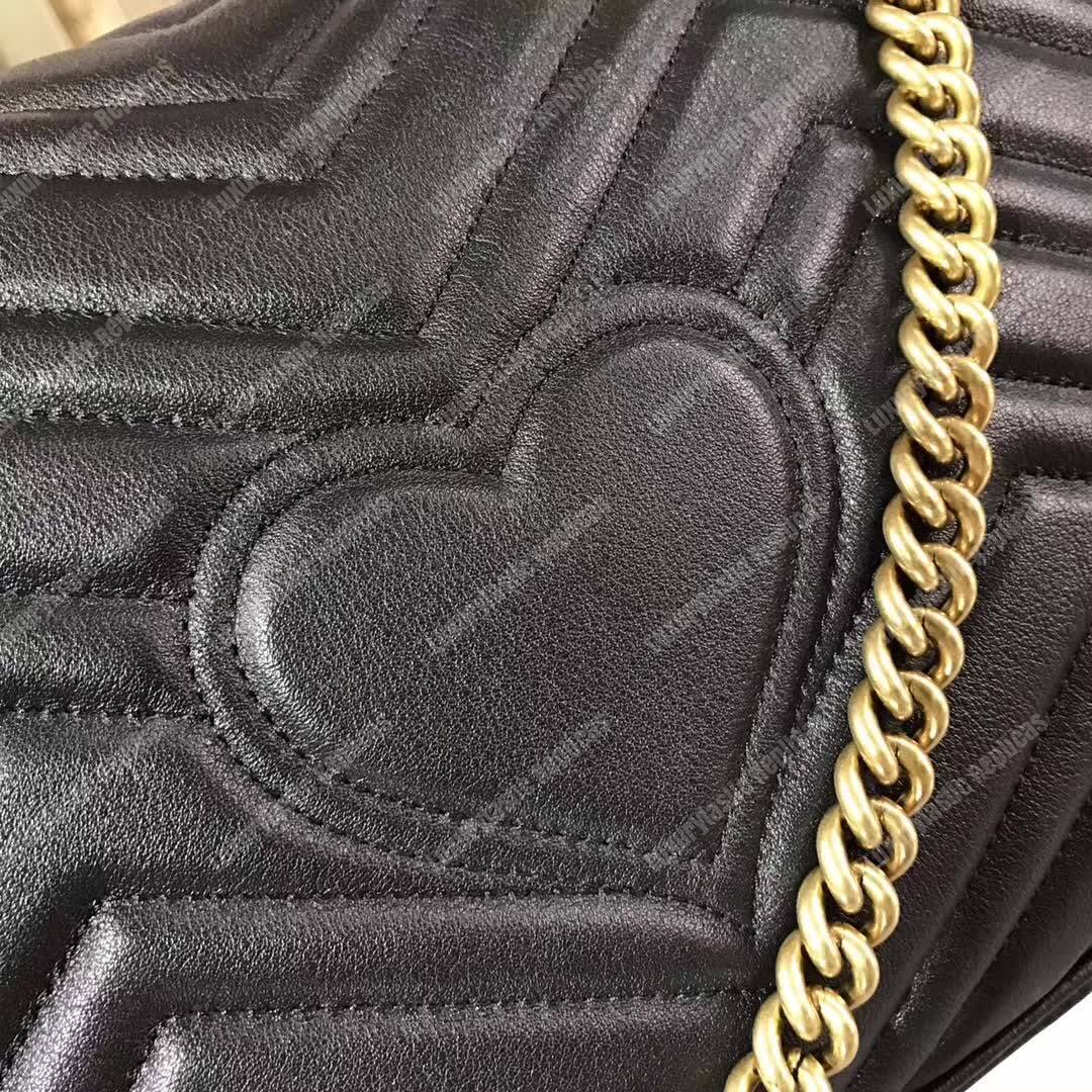 G*u*i gg marmont medium matelasse shoulder bag black