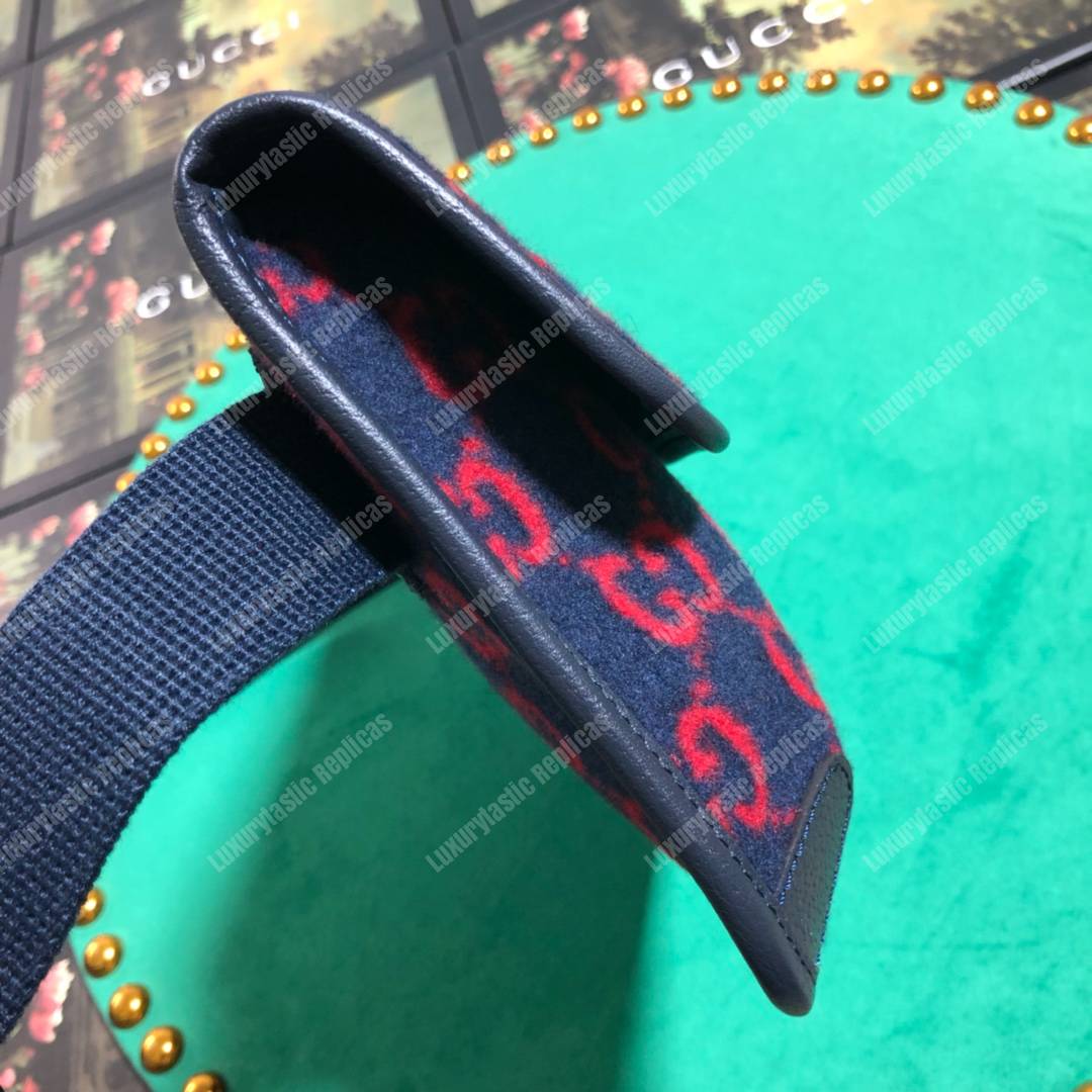 G*u*i gg wool belt bag blue/red