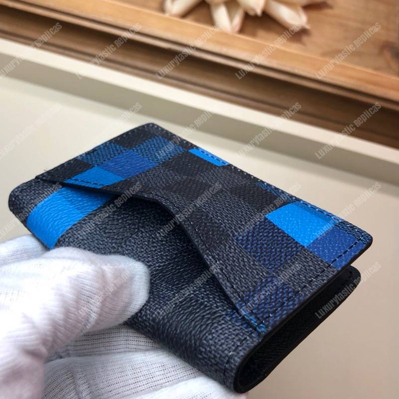 LV Pocket Organizer Damier Graphite Pixel Blue
