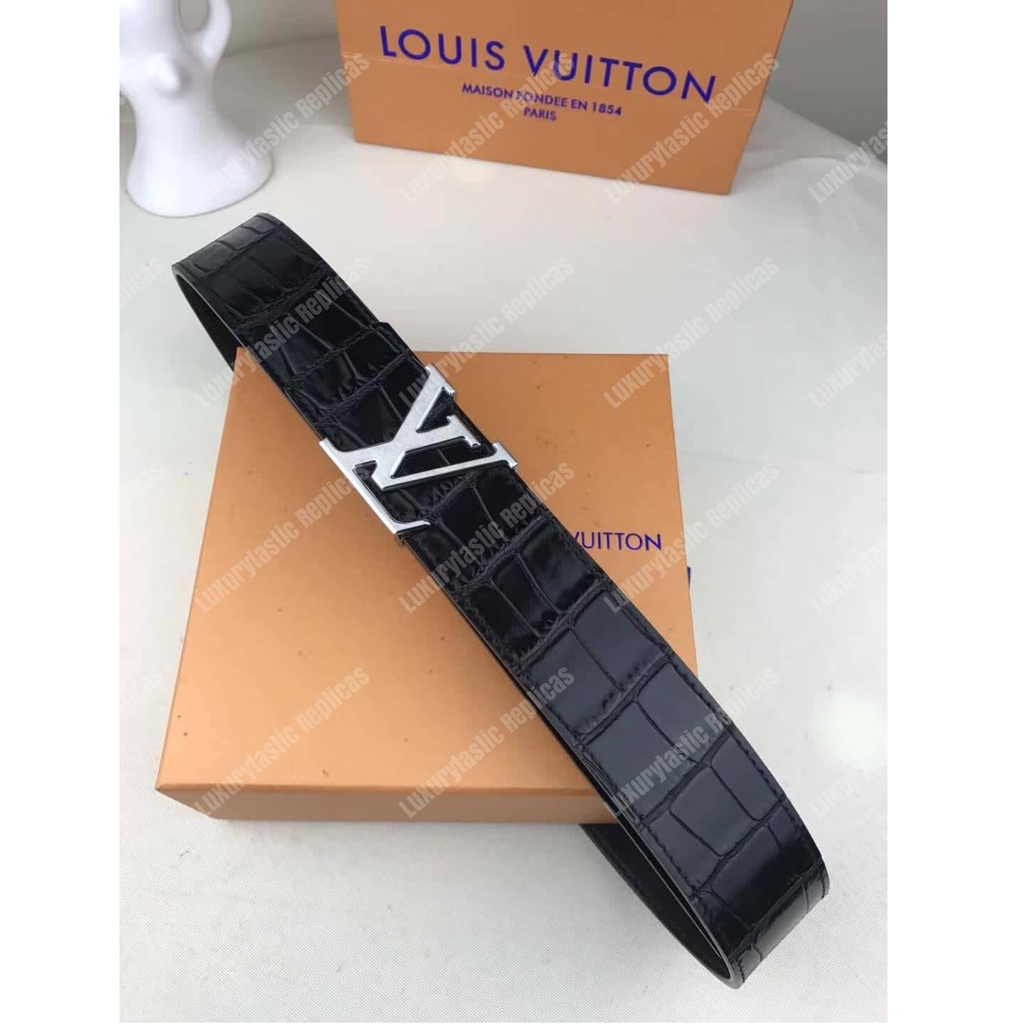 LV Initiales 40MM Crocodilien Brilliant Leather