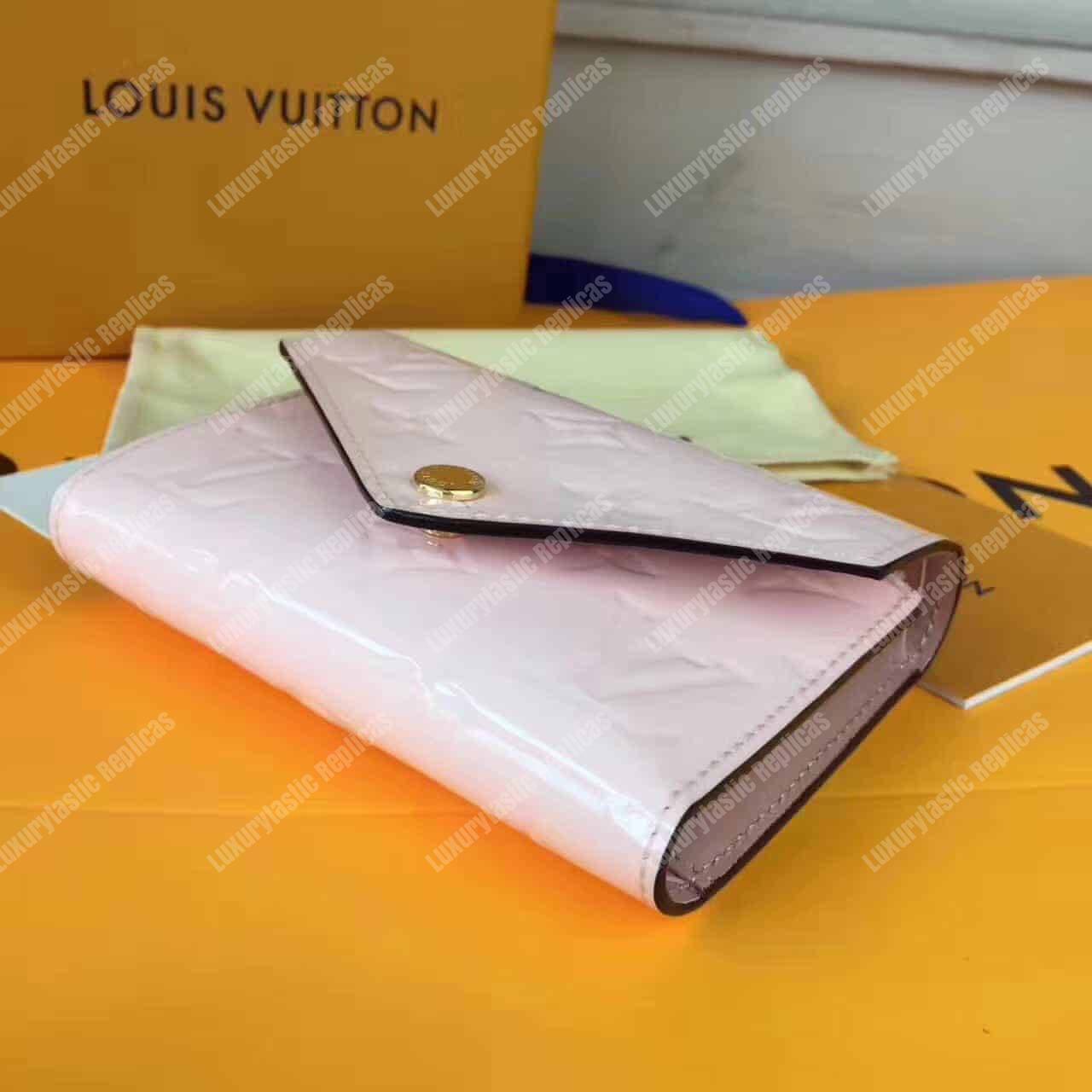 LV Victorie Wallet Monogram Vernis Leather Rose Ballerine
