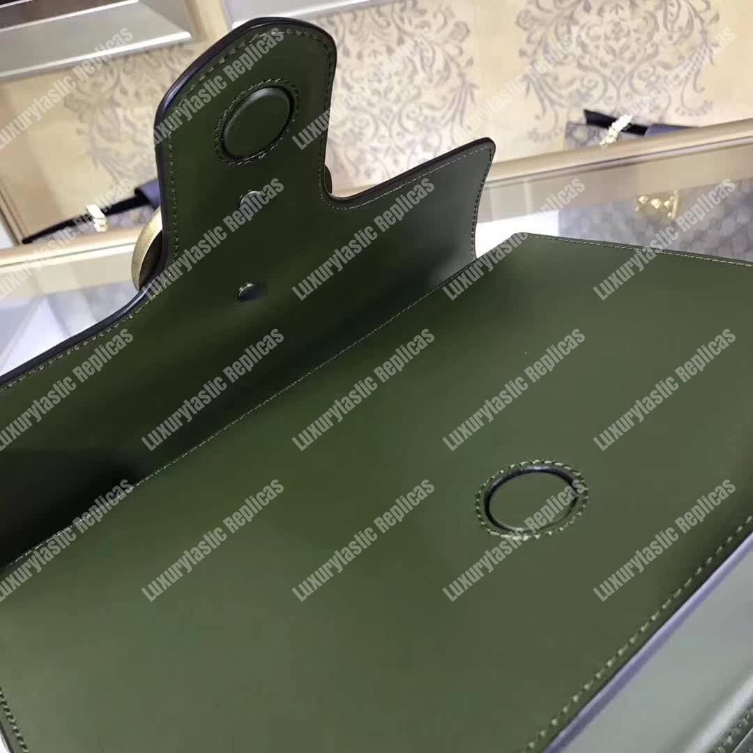 G*u*i gg marmont stylish striped canvas bag green