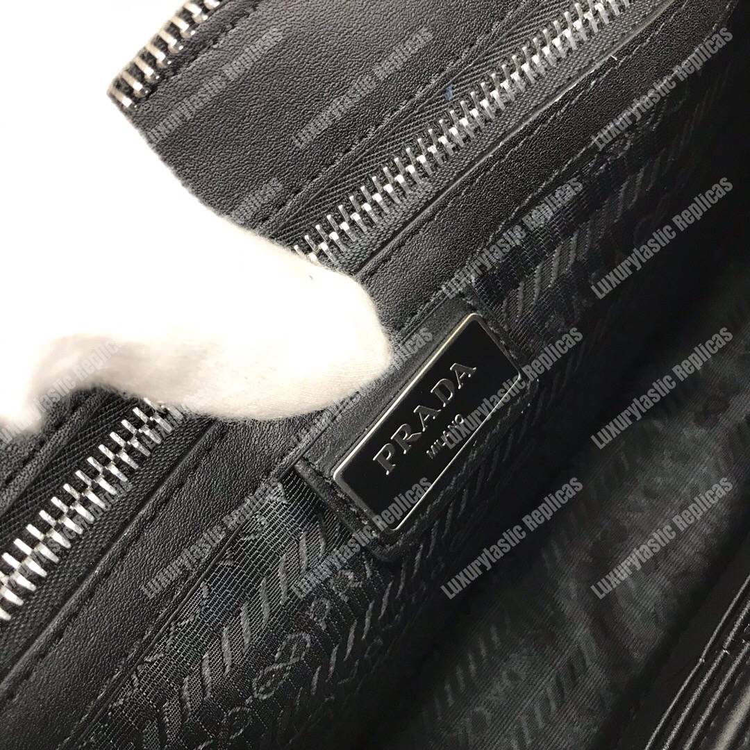 Pra*a saffiano leather men’s bag grey