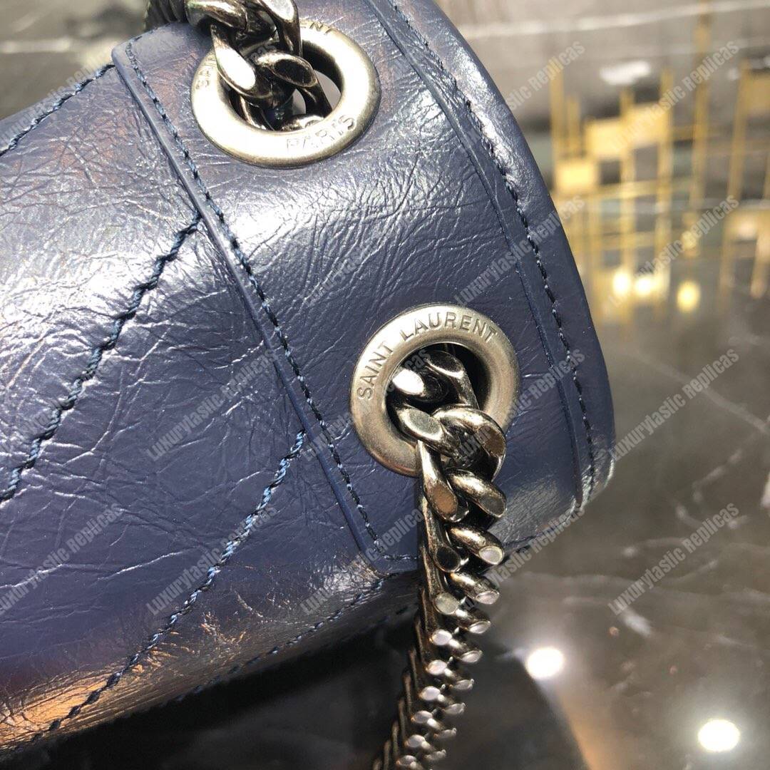 Saint Laurent Niki Medium In Vintage Leather Navy