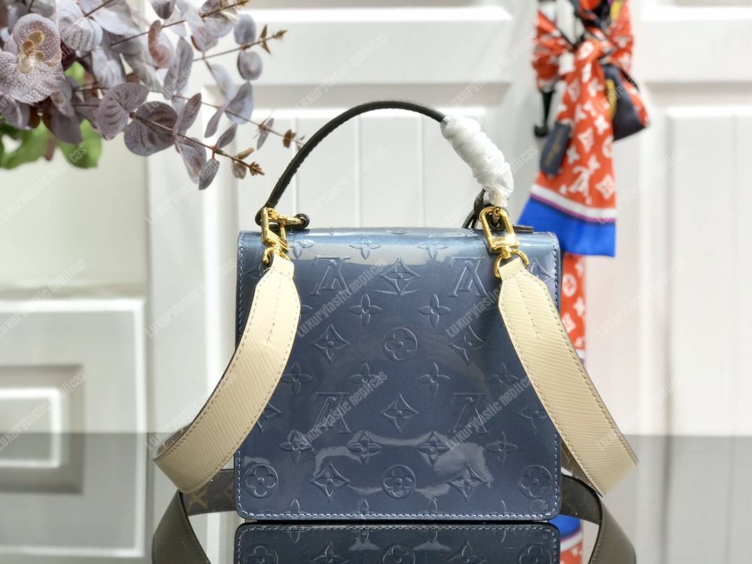 LV Spring Street Monogram Vernis Bleu Jean