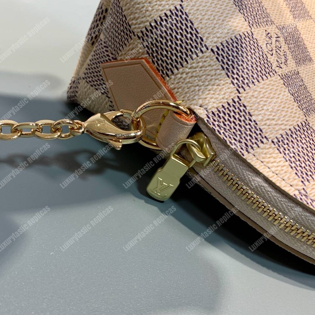 LV Cosmetic Pouch GM Damier Azur Canvas
