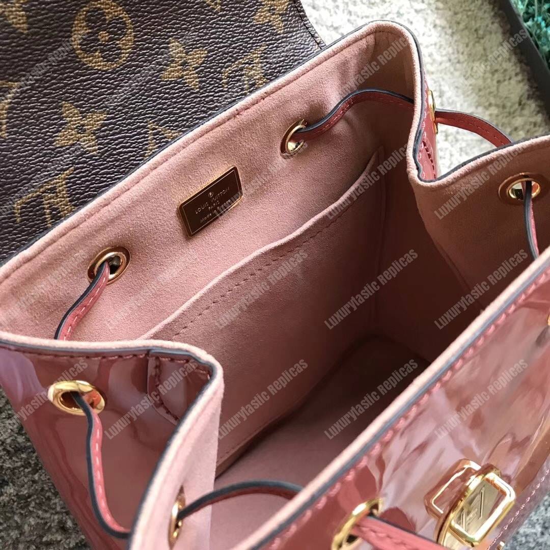 LV Hot Springs Backpack Patent Leather Vieux Rose