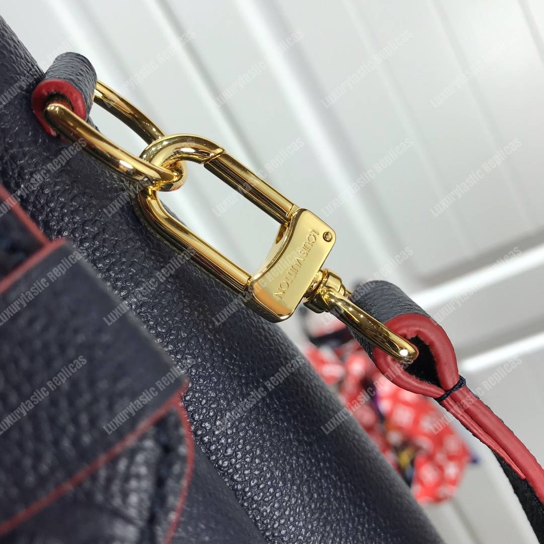 LV Georges MM Monogram Empreinte Leather Navy Blue/Red
