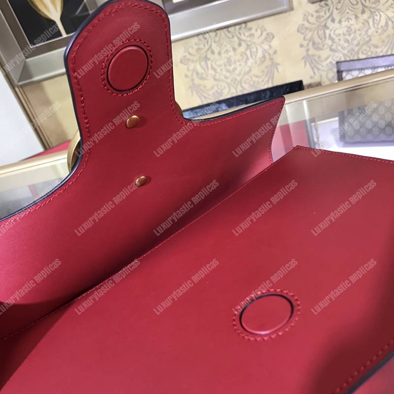 G*u*i gg marmont stylish striped canvas bag red