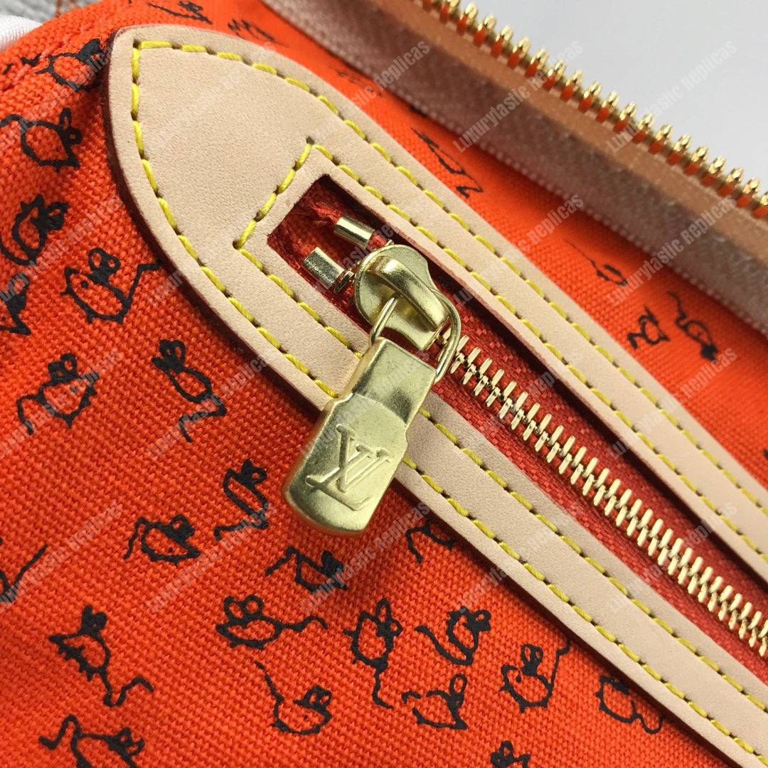 LV Speedy Bandouliere 30 Catogram White/Orange