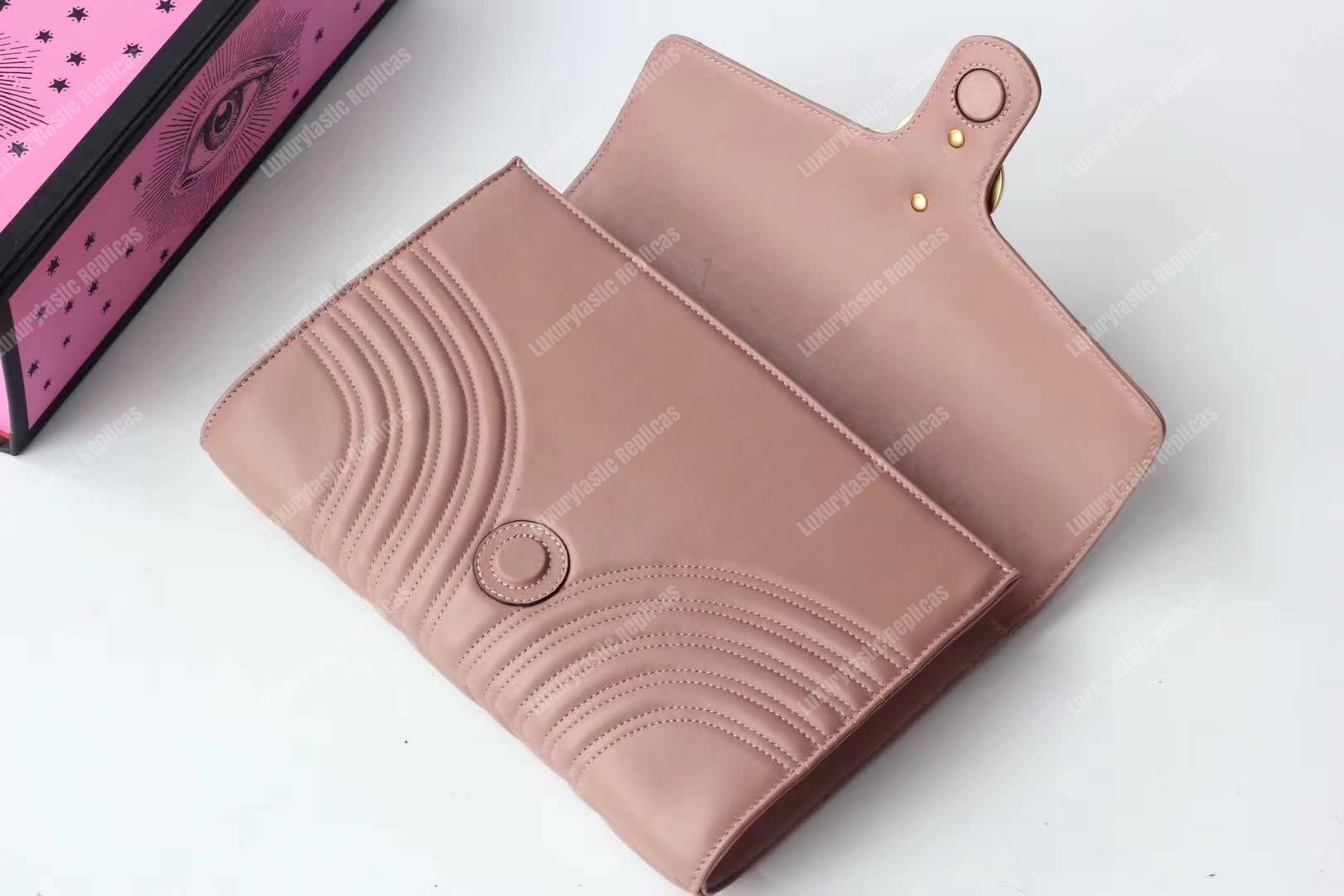 G*u*i gg marmont clutch dusty pink