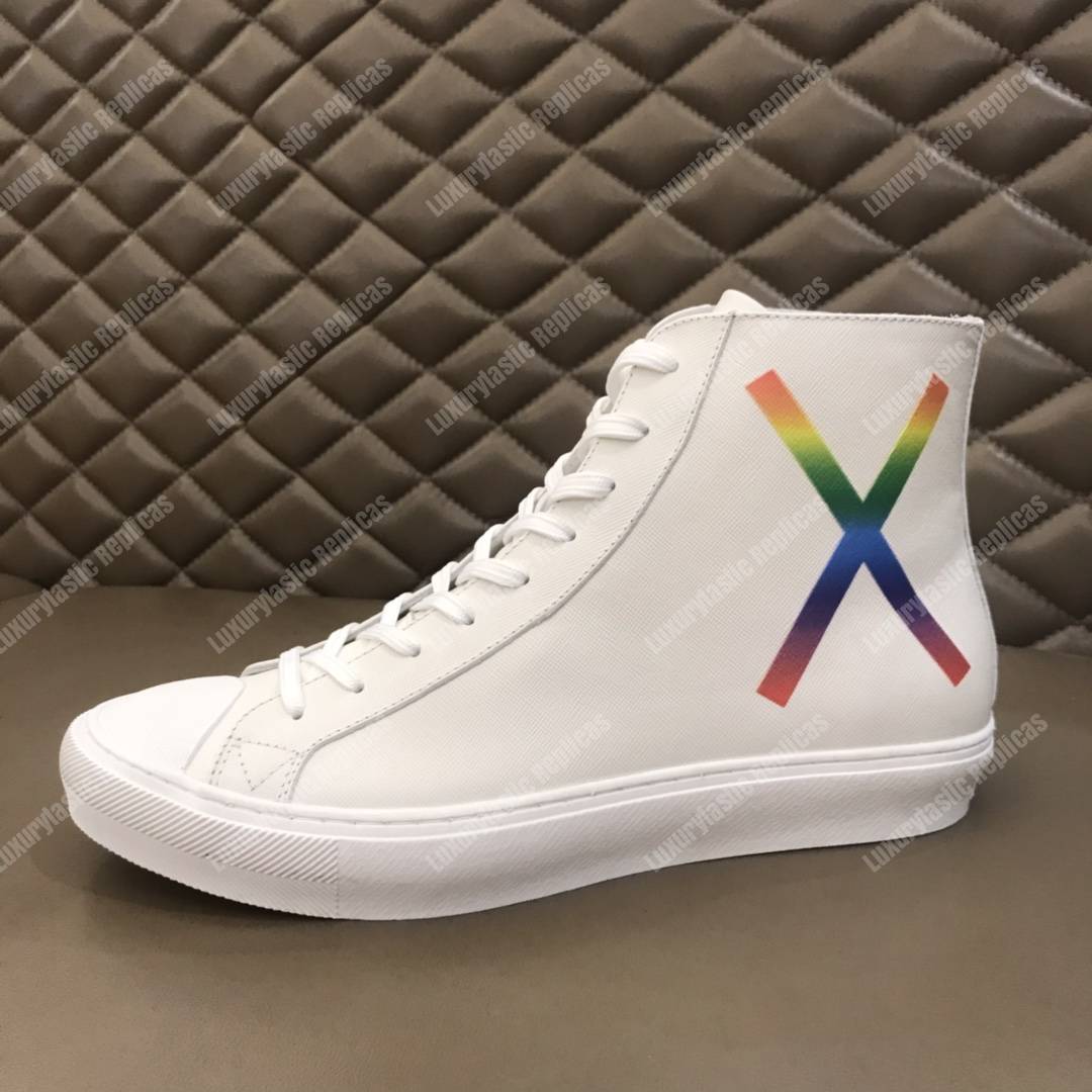 LV Tattoo Sneaker Boot Rainbow Rectangle White