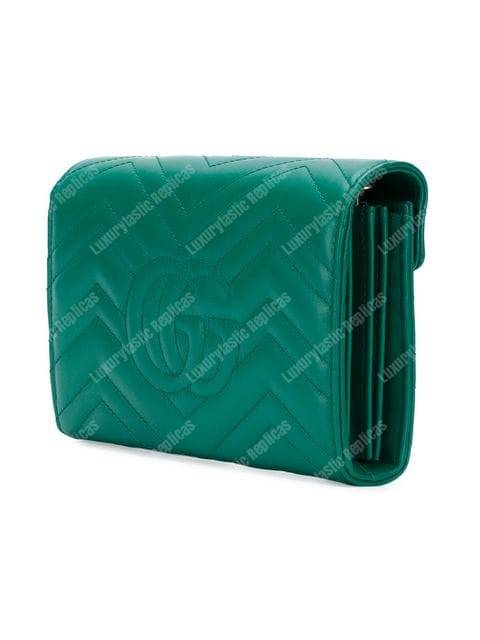 G*u*i gg marmont matelasse mini bag emerald green