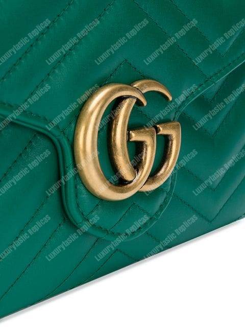 G*u*i gg marmont matelasse mini bag emerald green