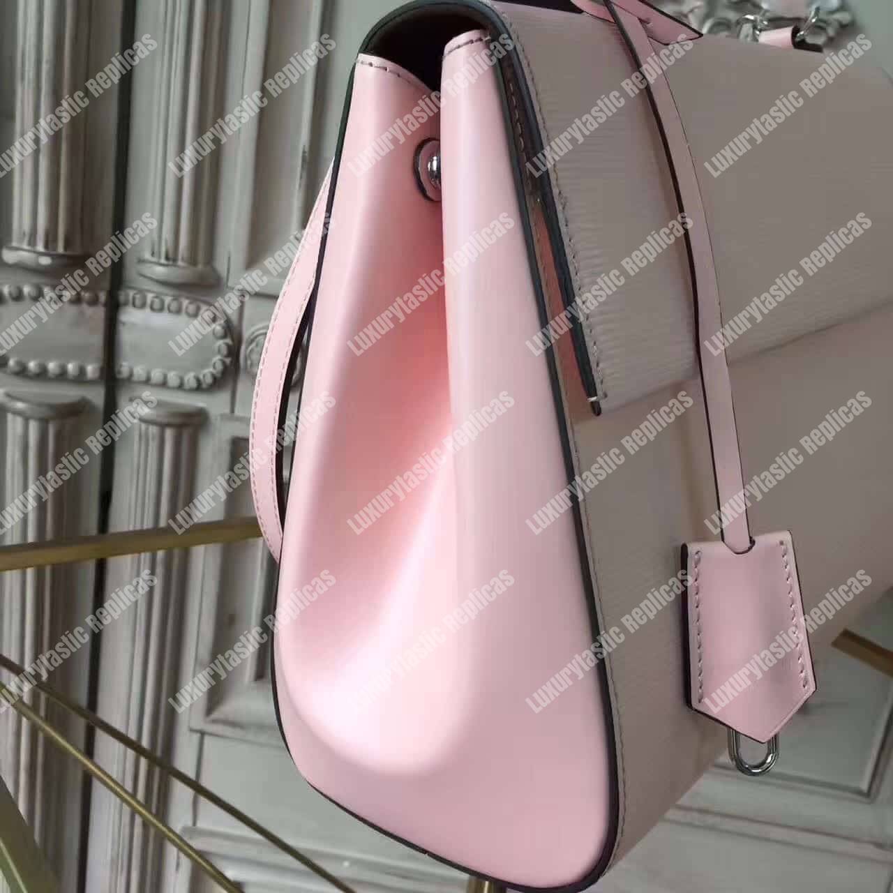 LV Cluny MM Bag Epi Leather Rose Ballerine