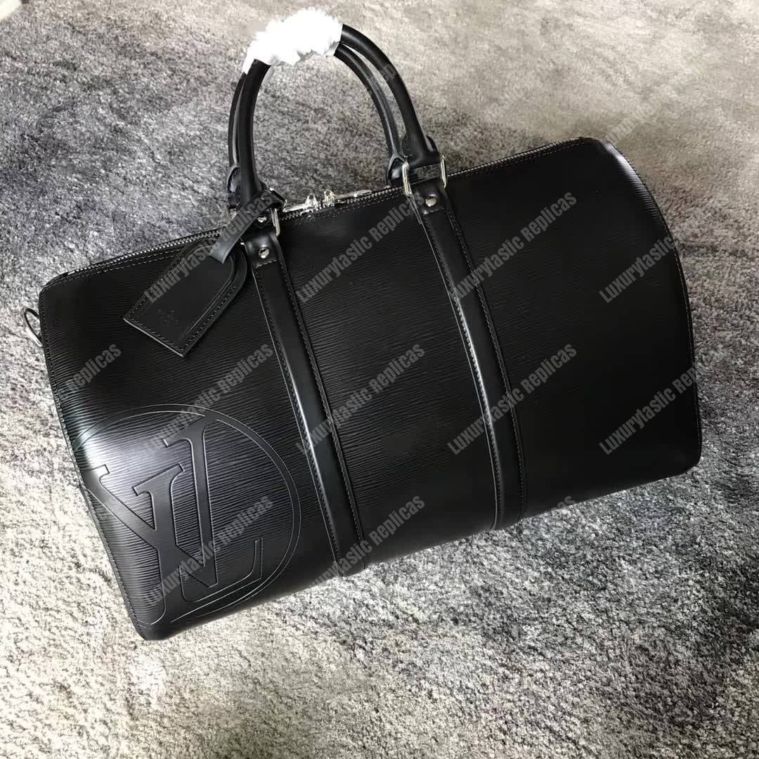 LV Keepall Bandouliere 45 Epi Leather Noir