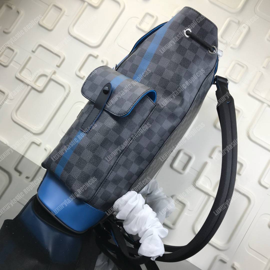 LV Christopher PM Damier Graphite Canvas Bleu
