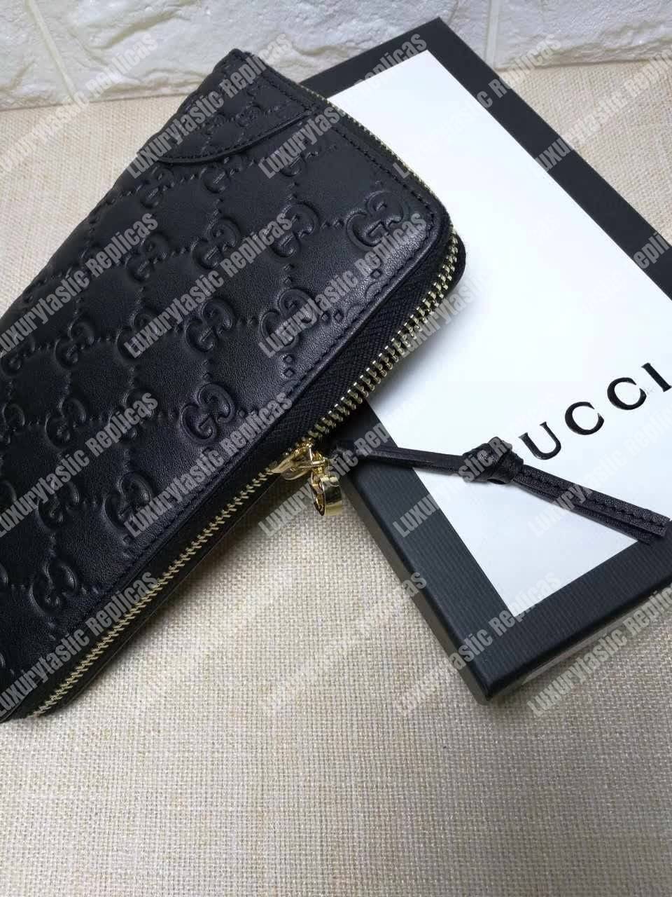 G*u*i gg bree G*u*issima zip around wallet black