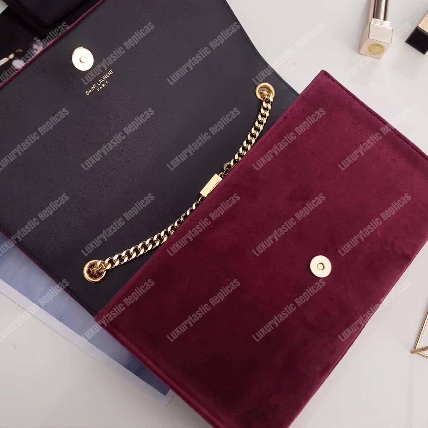 Saint Laurent Kate Medium Tassel Red Velvet
