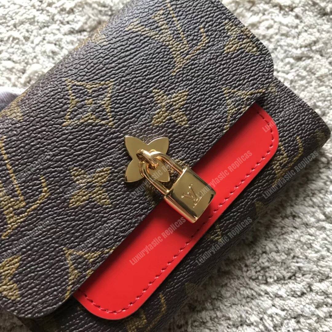 LV Flower Compact Wallet Monogram Coquelicot