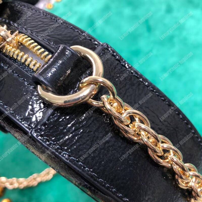 G*u*i ophidia mini round shoulder bag black