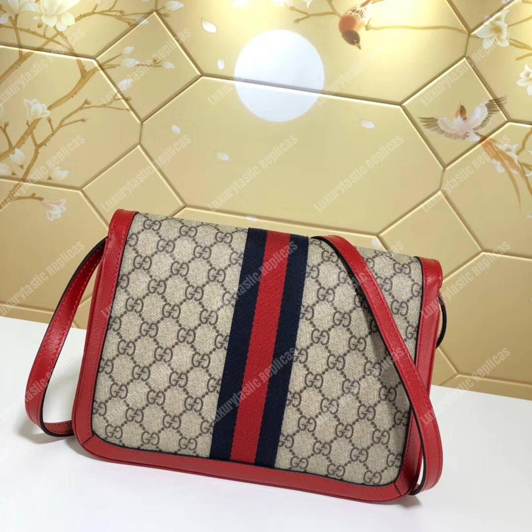 G*u*i queen margaret gg sup*e medium shoulder bag red