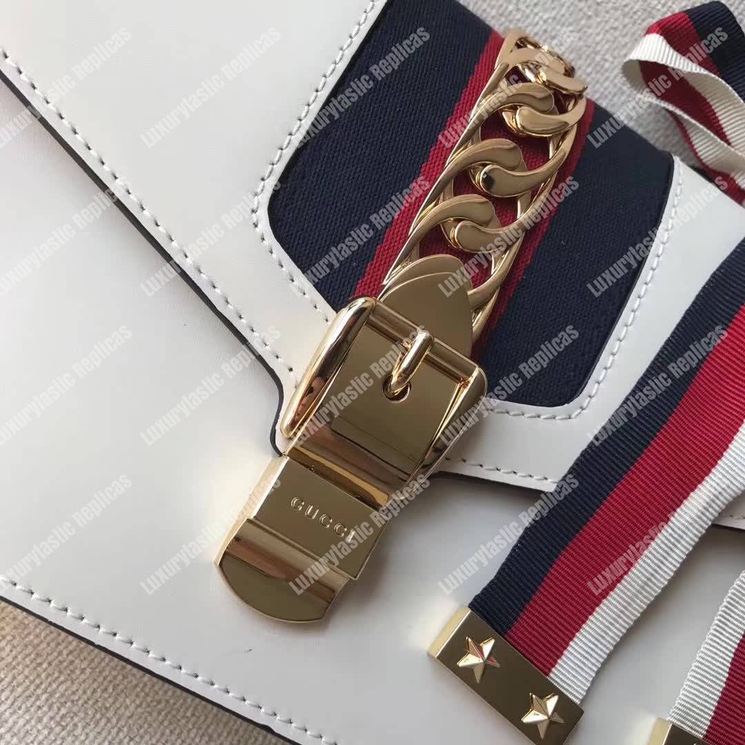 G*u*i sylvie small shoulder bag off-white