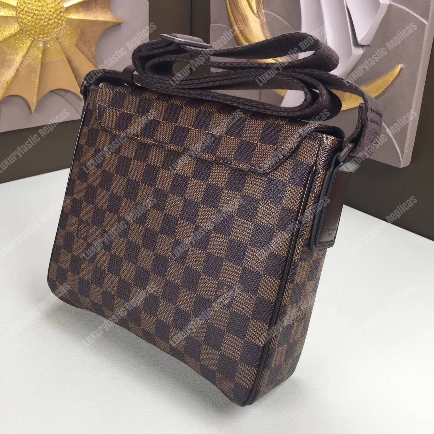LV District PM Messenger Bag Damier Ebene Canvas