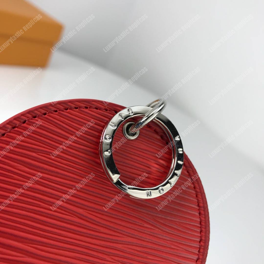 LV Mirror Bag Charm & Key Holder Epi Leather Red