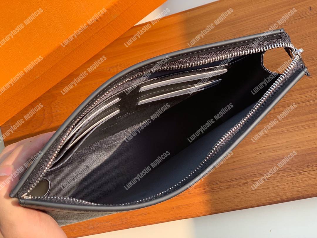 LV Pochette Voyage MM Pixel Monogram Gray