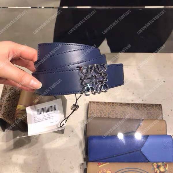 Loewe Anagram Belt 3.2Cm Dark Blue
