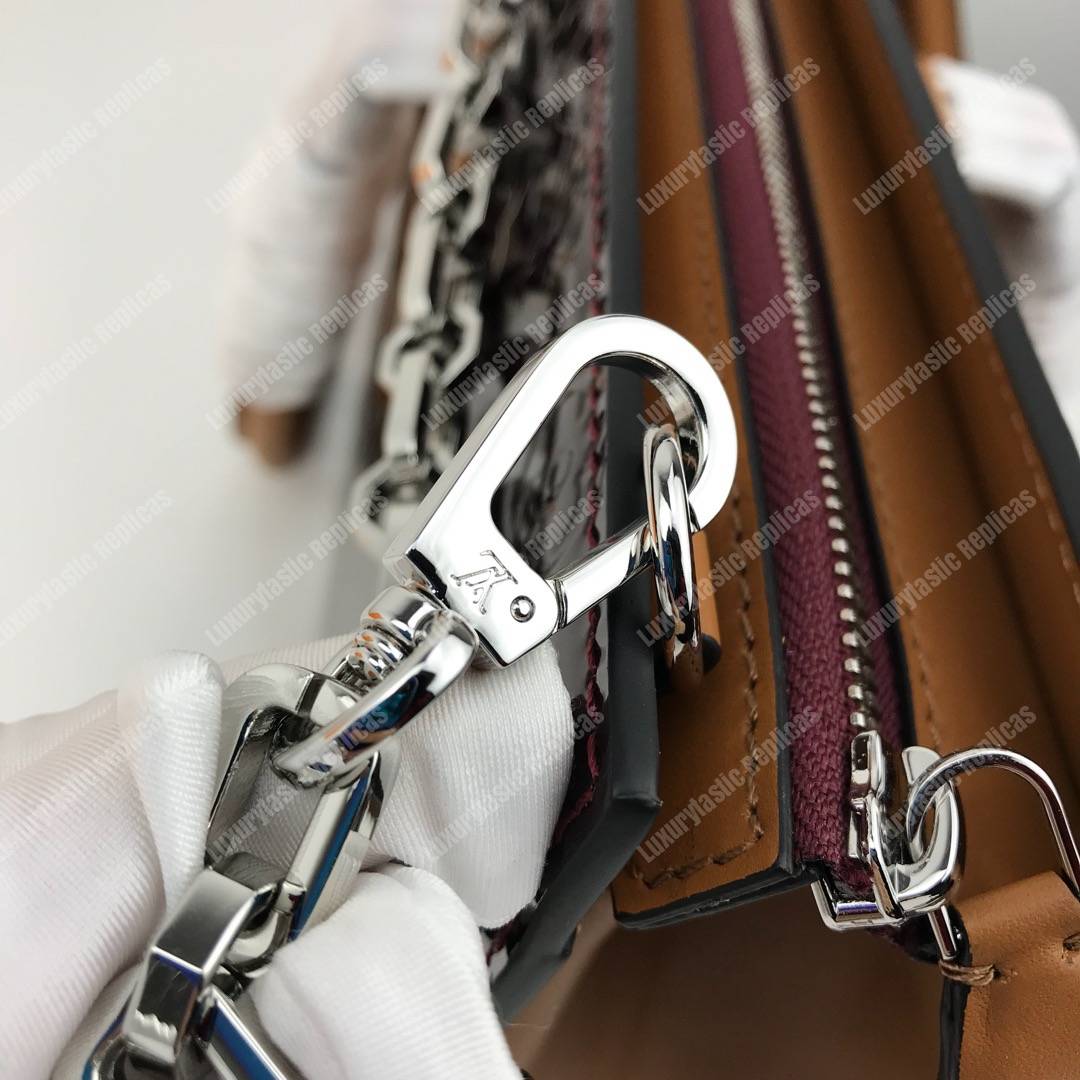 LV Monogram Vernis Sac Tricot Bag Amarante