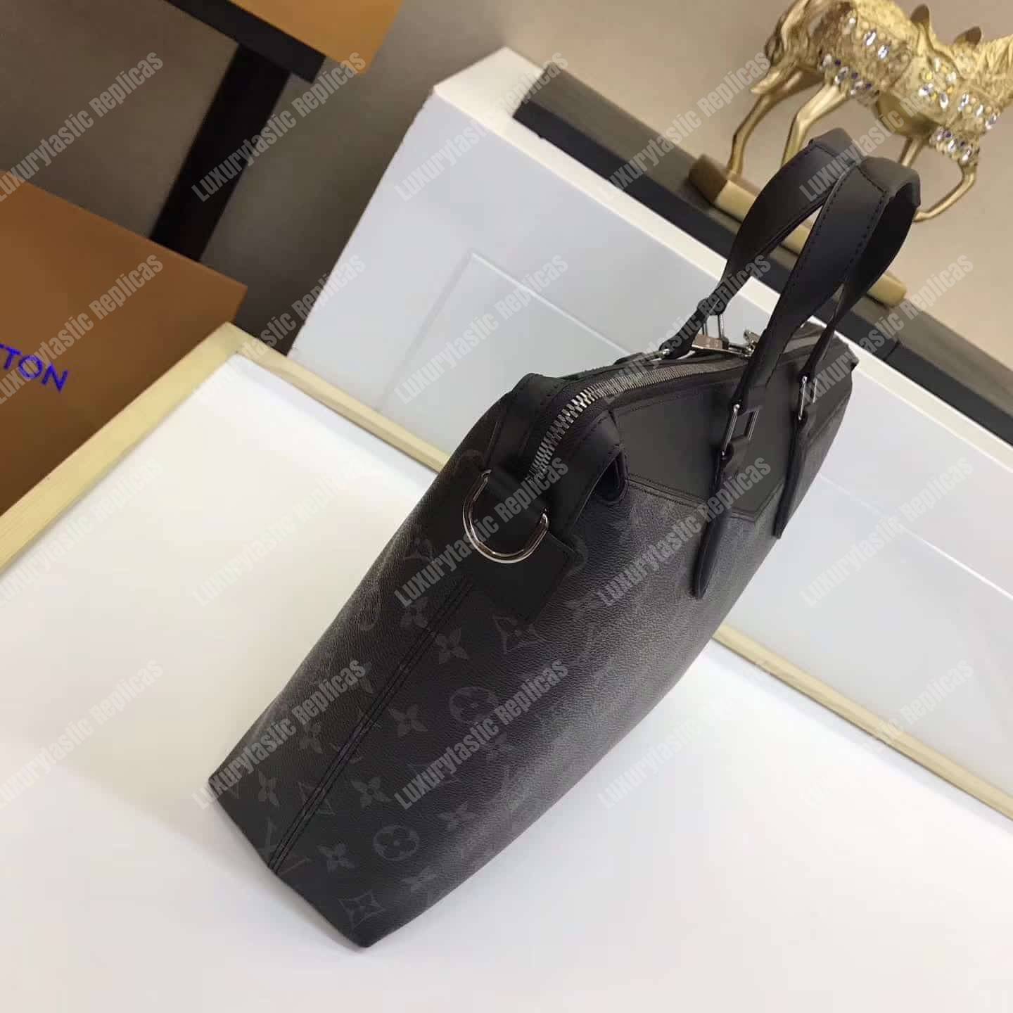 LV Briefcase Explorer Monogram Eclipse Canvas