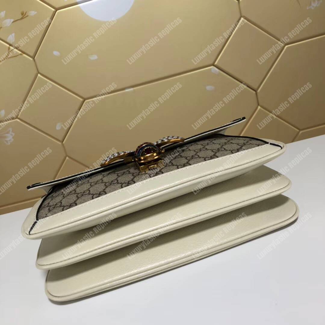 G*u*i queen margaret gg sup*e medium shoulder bag white