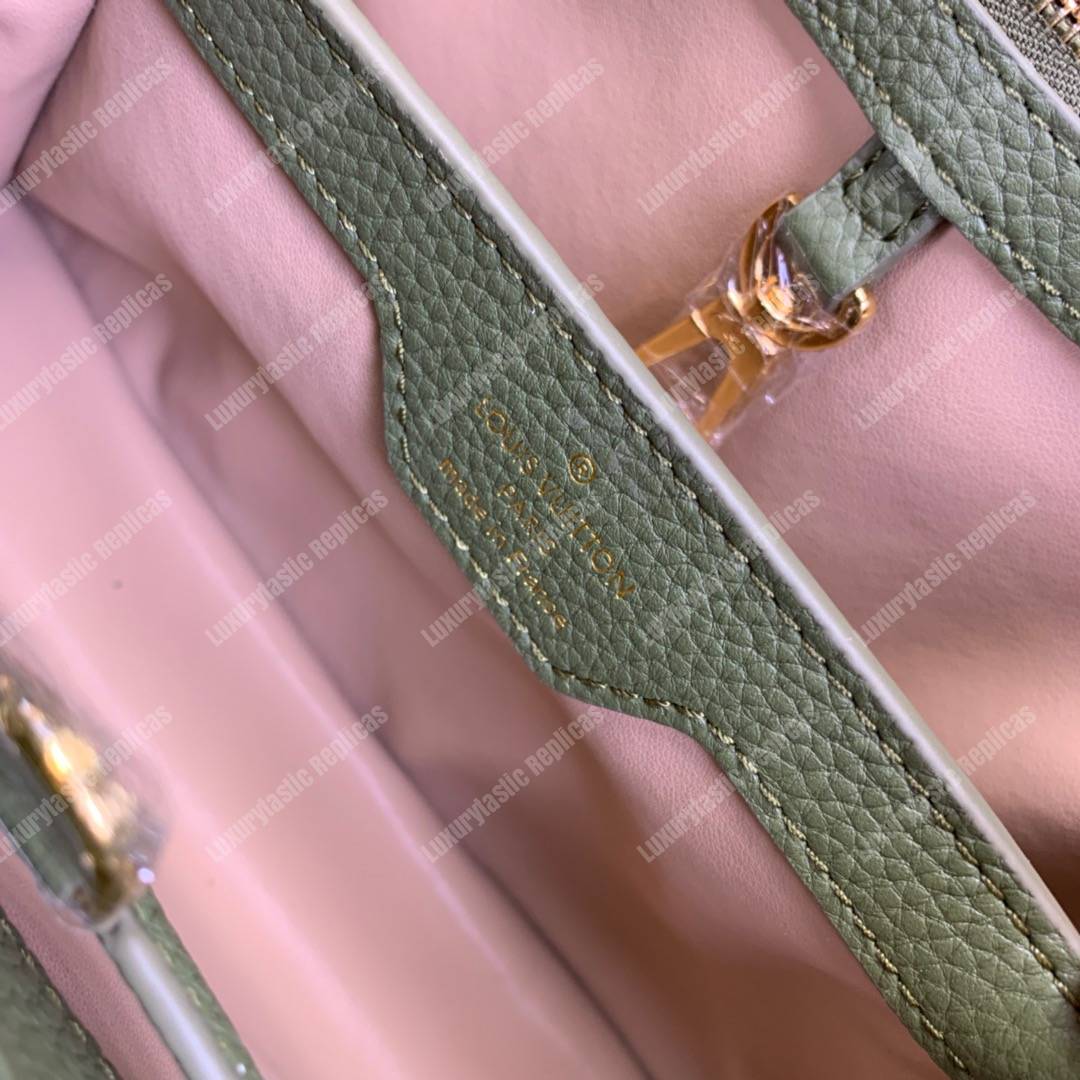 LV Capucines BB Taurillon Leather Monogram Flowers allover Khaki