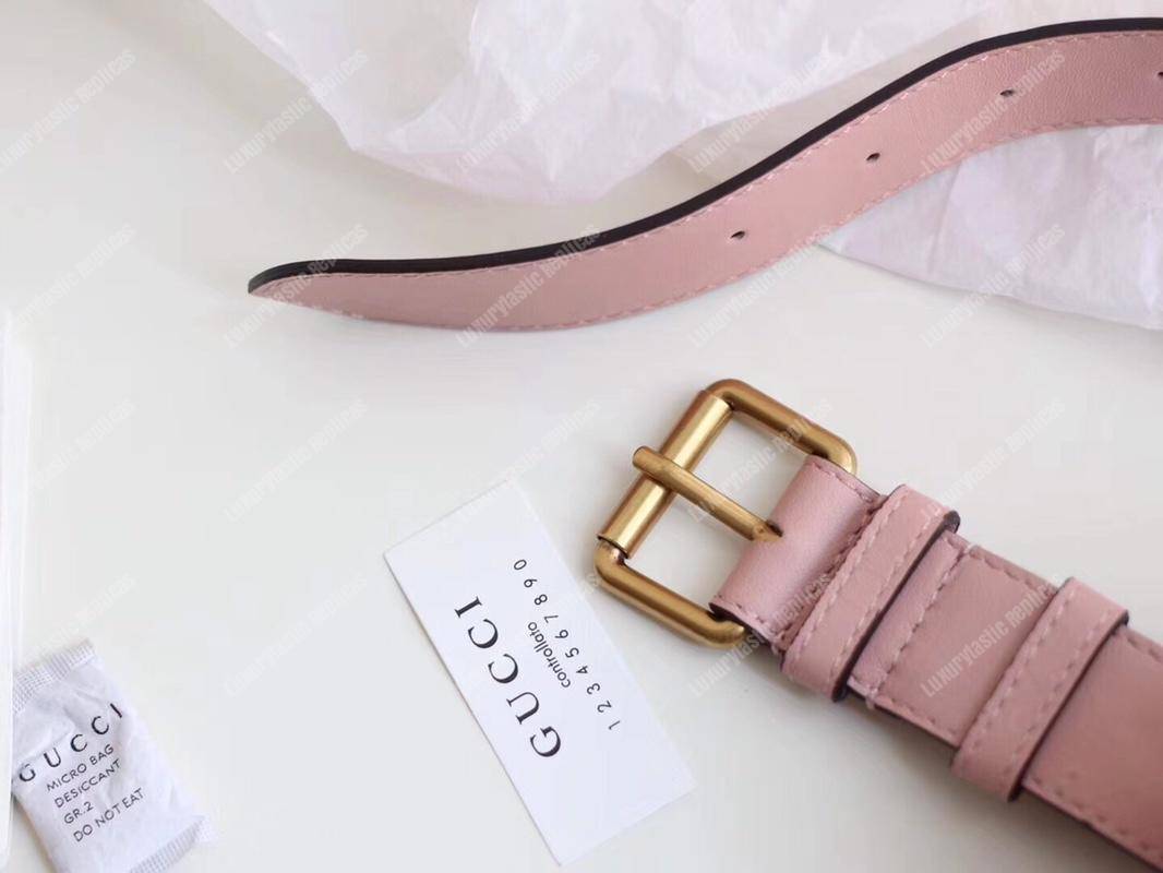 G*u*i gg marmont matelassé leather belt bag pink