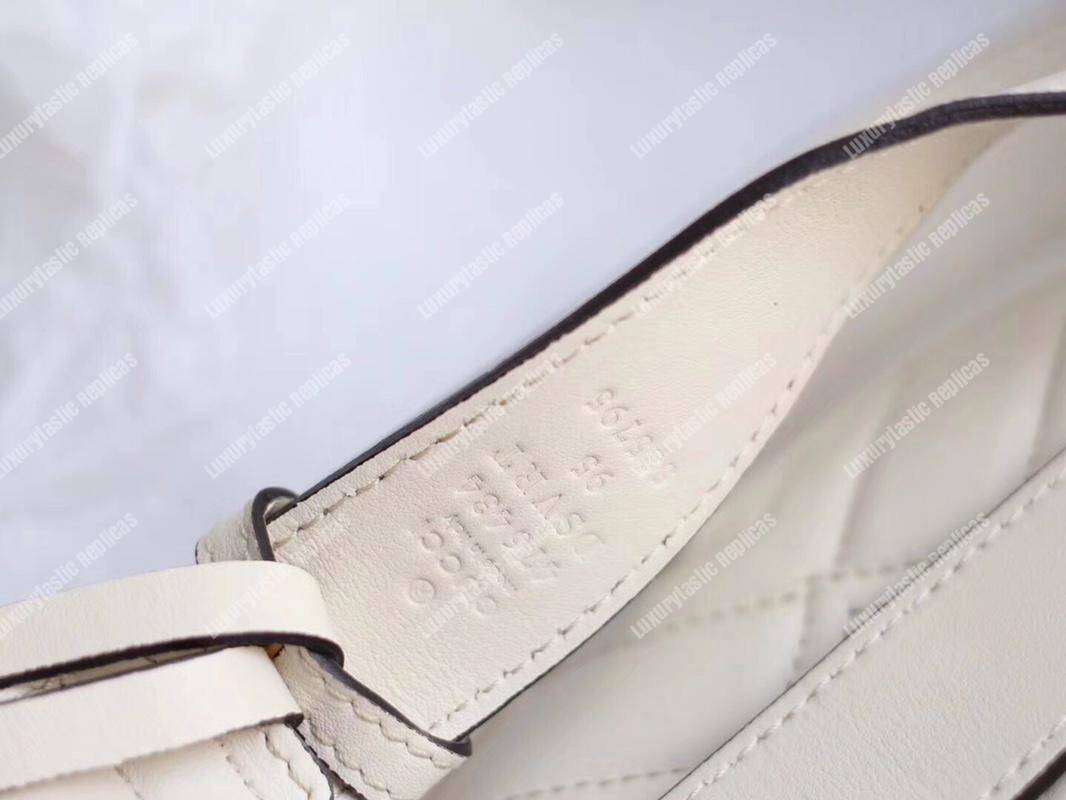 G*u*i gg marmont matelassé leather belt bag white