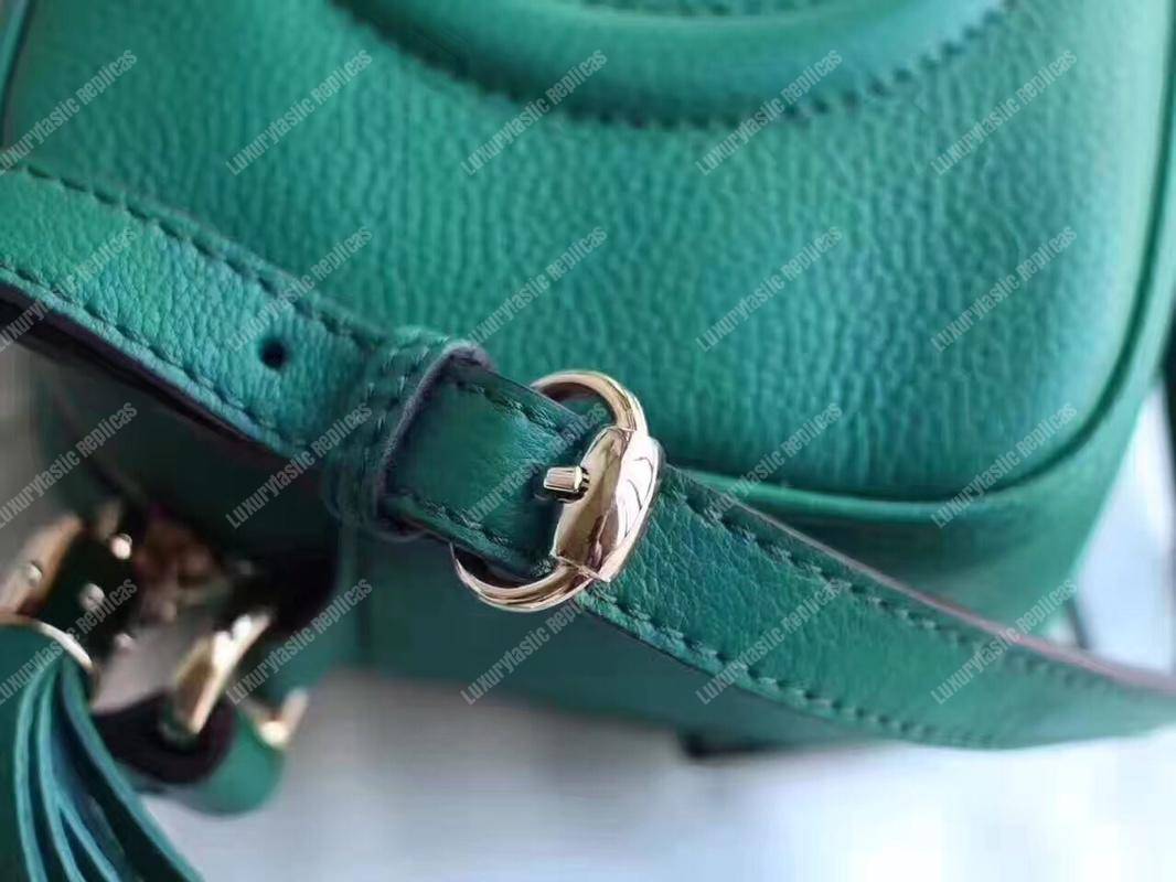 G*u*i soho small leather disco bag light blue