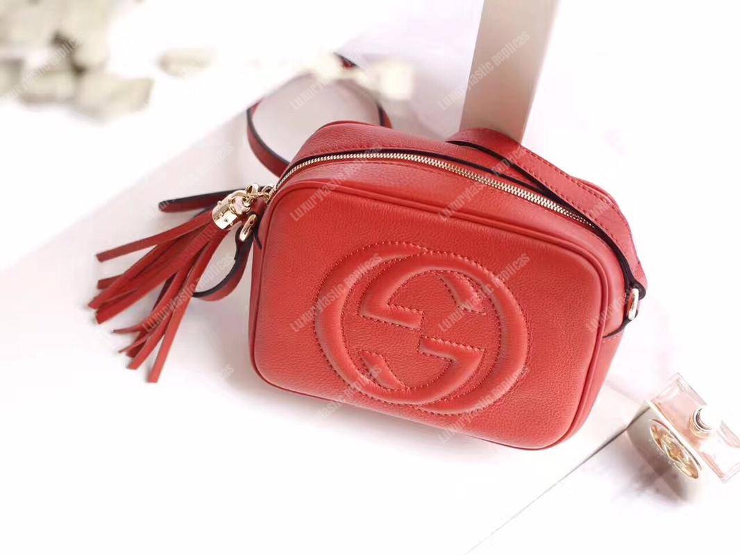 G*u*i soho small leather disco bag red