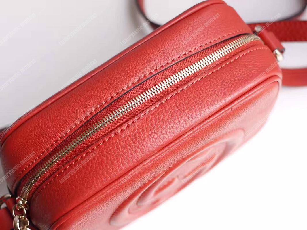 G*u*i soho small leather disco bag red