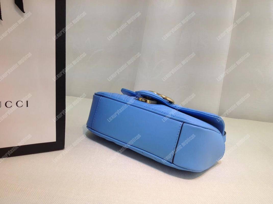 G*u*i gg marmont matelassé mini bag light blue