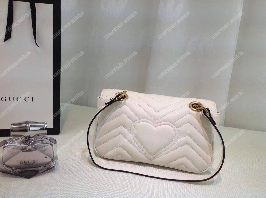G*u*i gg marmont matelassé mini bag white