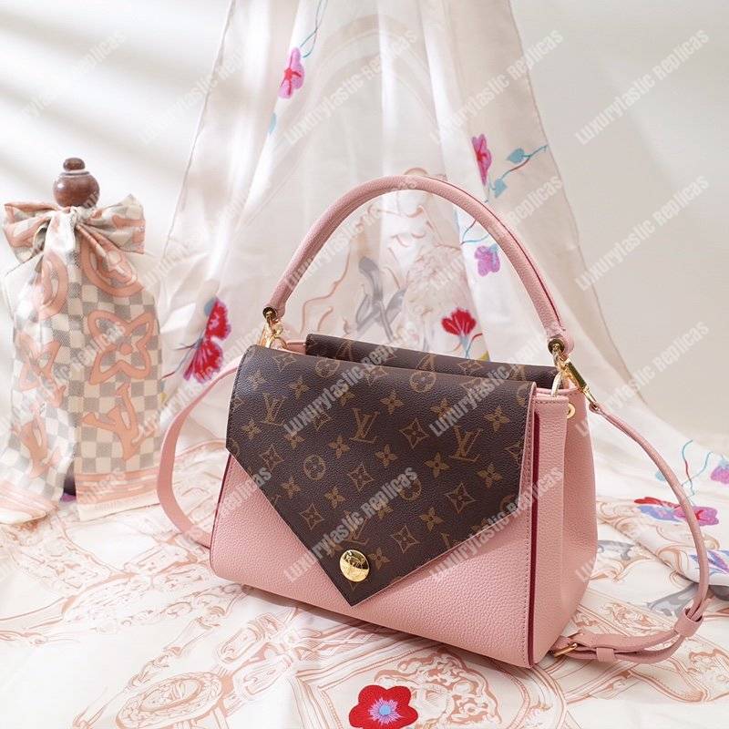 LV Double V Handbag Rose Poudre