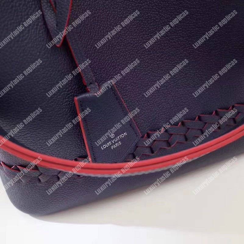 LV Lockme Bucket Marine Rouge Braided