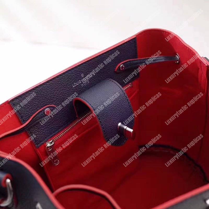 LV Lockme Bucket Marine Rouge Braided